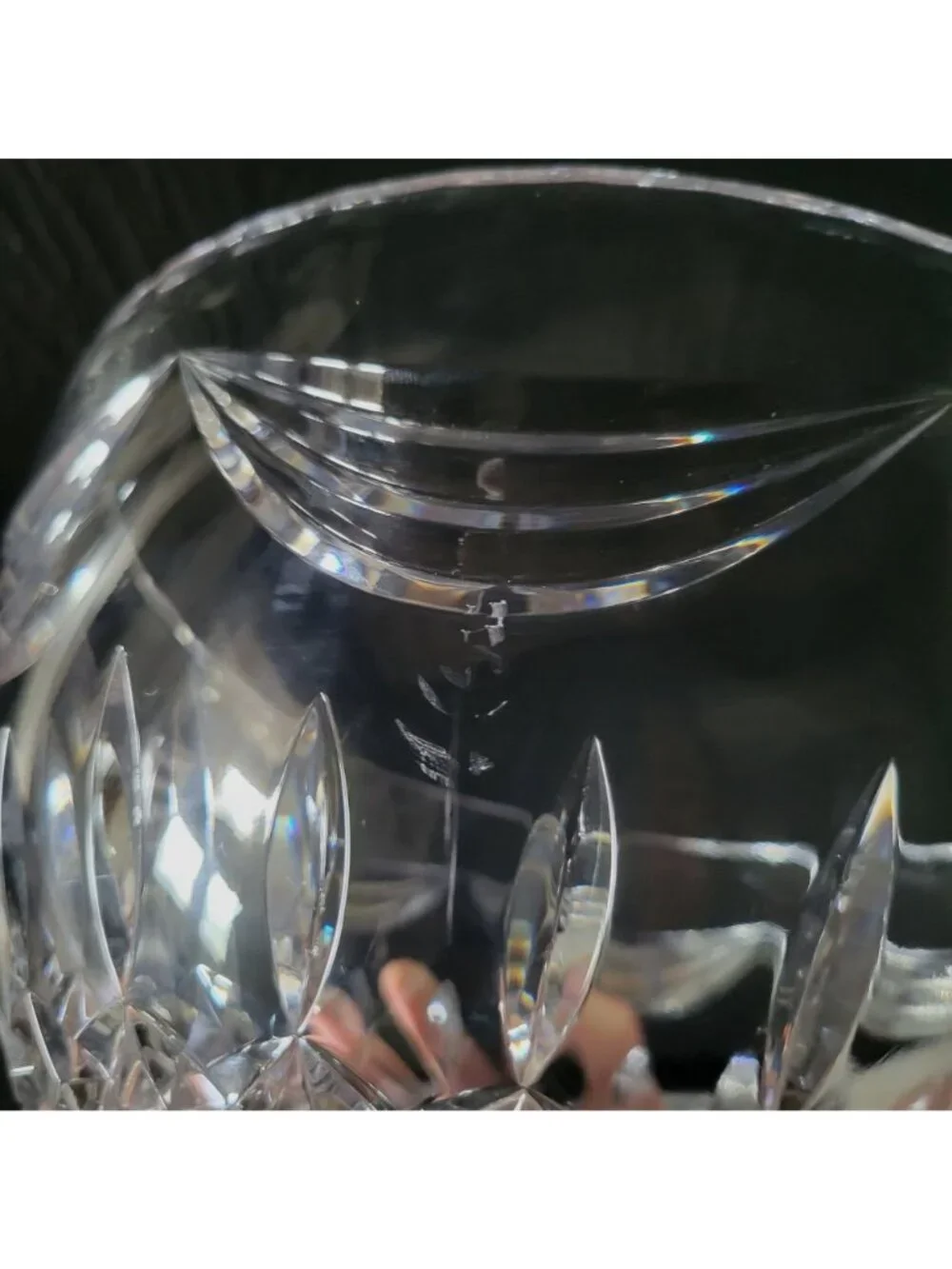 Vintage Waterford Prentiss 9.75-Inch Crystal Bowl Cross-Cut Ribbon Design *Read